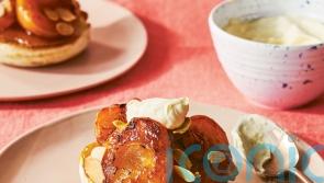 Prue Leith’s apricots, almonds and clotted cream on English muffin recipe