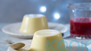 Panna cotta with cranberry coulis recipe