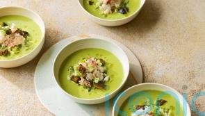 Nathan Outlaw’s green gazpacho with crab and walnuts recipe