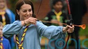 Kate continues masterclass in red, white and blue dressing with casual blouse