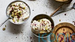 Maunika Gowardhan’s no-churn rose and cardamom ice-cream recipe