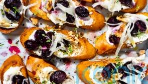Crystelle Pereira’s roasted grape, honey and feta crostini