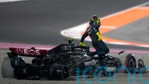 Lewis Hamilton and George Russell vent anger on radio after collision in Qatar