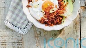 Crispy chilli rice with fried egg recipe