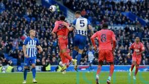 Lewis Dunk’s last-gasp leveller earns 10-man Brighton draw with Everton