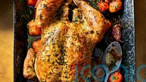 Garlic and herb roast butter chicken with pan gravy recipe