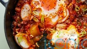 Ed Smith’s kimchi and gochujang skillet eggs recipe