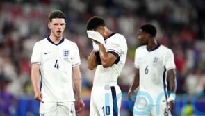 Gary Neville says England&rsquo;s first half show in Cologne was &lsquo;a struggle to watch&rsquo;