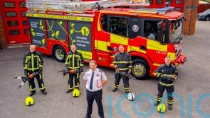 High-tech fire engine runs on treated vegetable oil