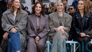 Natalie Portman, Greta Gerwig, Maria Sharapova and more sit in the rain to support Stella McCartney at Paris Fashion Week