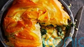 Rick Stein’s cheese, potato and spinach filo pie recipe
