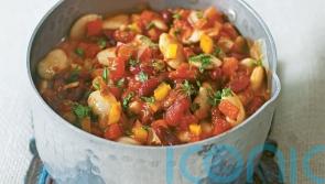 Beans and peppers with harissa recipe