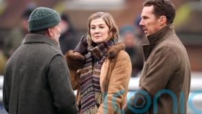 Benedict Cumberbatch and Rosamund Pike film Guy Ritchie movie at Sandown races