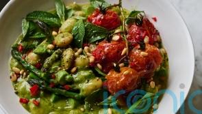 Natalia Rudin&rsquo;s pesto beans and roasted tomatoes