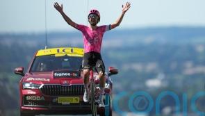 Ireland’s Ben Healy breaks clear to win Tour de France stage six