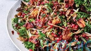 Sabrina Ghayour’s duck and pomegranate salad with honey pomegranate sauce recipe