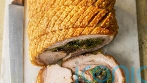 Raymond Blanc’s roasted pork stuffed with prunes and herb breadcrumbs