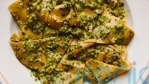 Padella’s stracci with pistachio, mint and basil pesto recipe