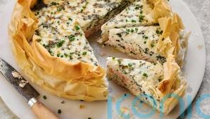 Emily English&rsquo;s salmon and spinach filo cottage cheese quiche