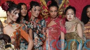 Annie&rsquo;s brings florals, fringe and feathers to autumn/winter London Fashion Week