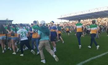 WATCH: The amazing moment Offaly fans rushed the pitch after All-Ireland U20 win