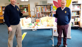 Lions club deliver 'Message in a Bottle' to Offaly library