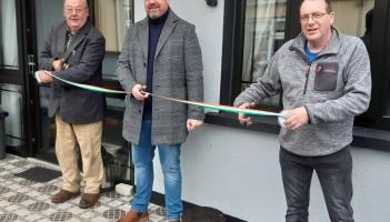 Cutting the  ribbon on the virtual Christmas parade 