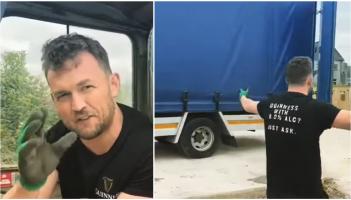 WATCH: Offaly pub owner in a digger preparing for upcoming gig is gas