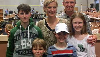 Pippa Hackett and family