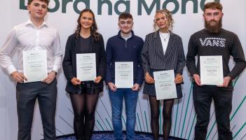 New recipients of the Cloncreen Wind Farm Educational Scholarship Fund in 2024 Cillian Foran, Heather McCabe Comerford, Luke Behan, Chloe Merrigan, and Logan Rave.