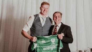 Offaly Rugby Club presented with Irish jersey by former player