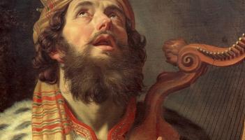 King David playing the harp