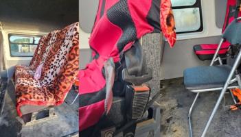 Ford Transit interior no seat belts