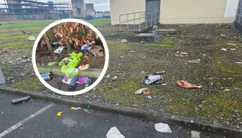 Litter pickers in Offaly make worrying discovery behind busy shopping centre