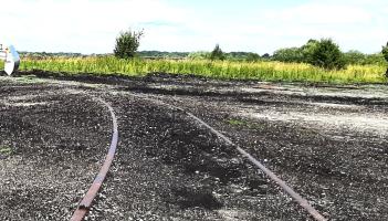 A former Bord na Mona narrow gauge rail line