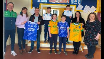 Offaly school unveils new sports jerseys designed by students as part of recent sponsorship