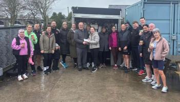 Members of Midland Boxercise group present funds to Offaly Hospice