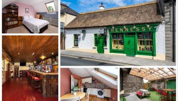 PICTURES: Famous old-world thatched Offaly pub with home and beer garden hits the market