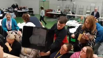 The Offaly count has begun at Birr Community School