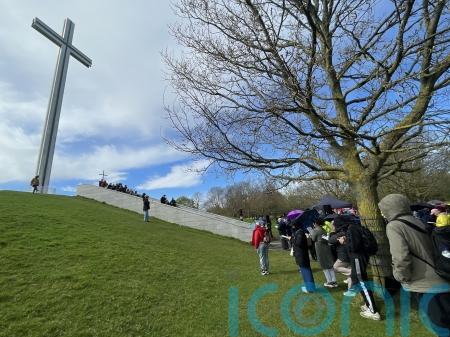 Crowd gathers in Dublin park for Good Friday pilgrimage