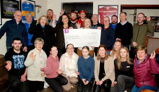 Roscrea soccer club raises huge sum to support local business devastated by fire