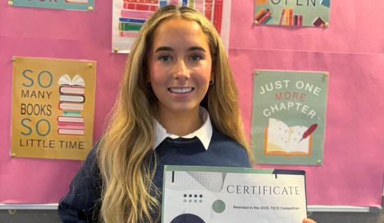 Offaly student wins prestigious prize at TECS Competition in UL