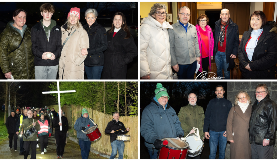PICTURES: Crowds gather for Churches Together Walk of Witness in Offaly on Good Friday