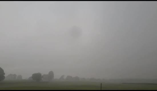 WATCH: Large thunderstorm currently tracking across Offaly as Met Eireann upgrades Thunderstorm Warning level to Orange