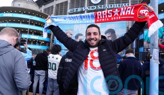 Arsenal water bottles sold outside Etihad ahead of crunch Man City clash