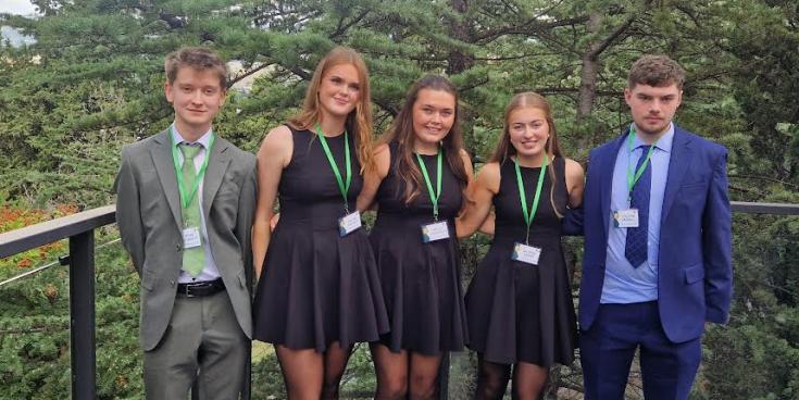 Pictured are Tullamore College students Rachel Hackett Holly Coughlan Saoirse Garry Cillian Farrell Ryan Plunkett