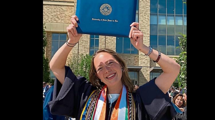 Offaly student graduates with Honours from prestigious American university