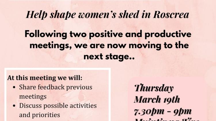 New Women's Shed forming on Offaly and North Tipp border