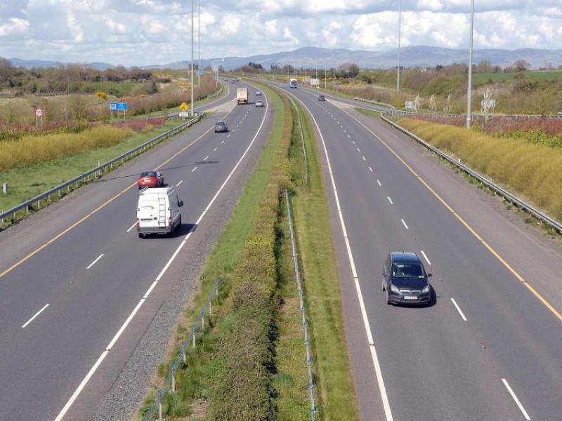 Vehicle on fire on busty Offaly commuter route