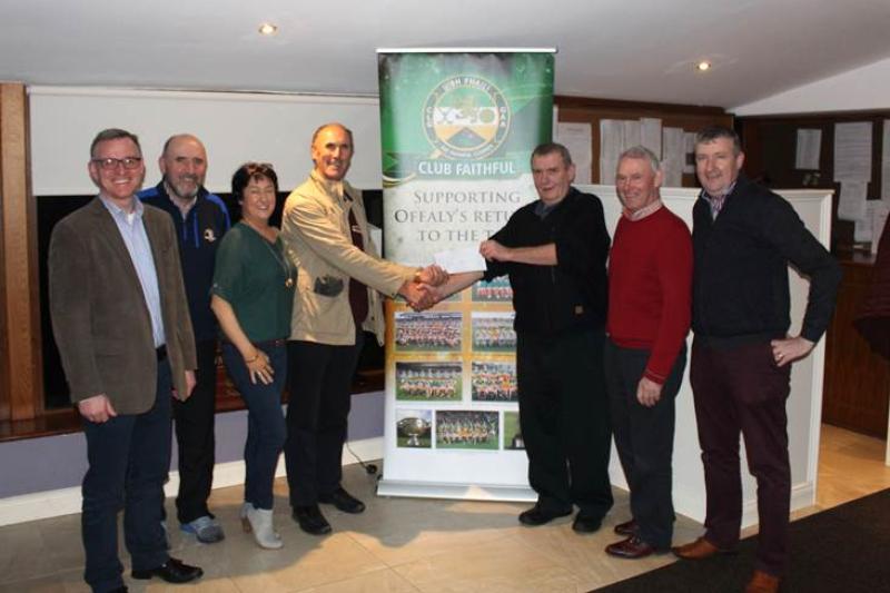 Offaly Supporters Club present cheque of &euro;2,500 to Faithful Fields
